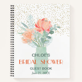 Mattiert Glass Mason Jar Brautparty Gästebuch Notizbuch