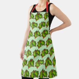 Mattiert Holly Blätter Leaf Sugar Cookie Weihnacht Schürze