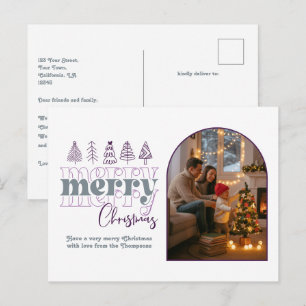 Mattiert Lavender Cosy Arch Foto Frohe Weihnachten