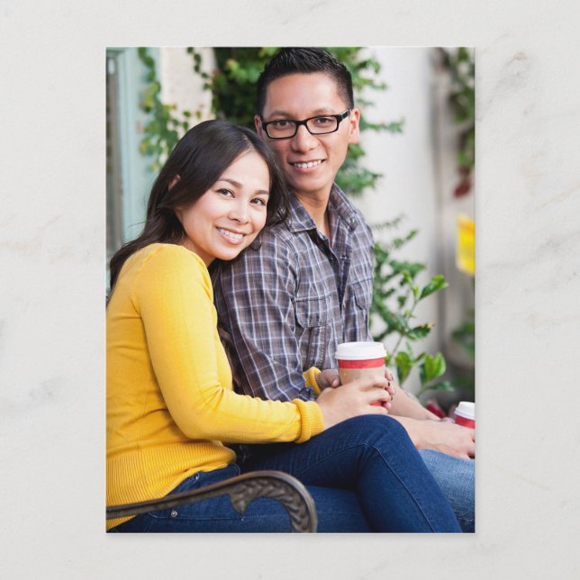 Mattiert Mistletoe Ankündigungspostkarte (Vorderseite)