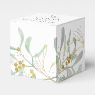 Mattiert Mistletoe Winter Wedding Geschenkschachtel