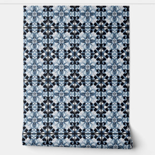 Mattiert Regal Bloom Petite - Blau, Weiß, Schwarz Tapete