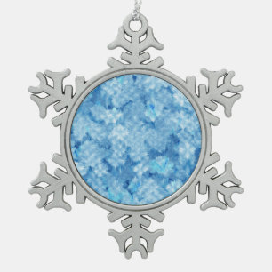 Mattiert- Schneeflocken Zinn-Ornament