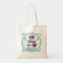 Mattiert Snowman Tote Bag