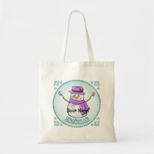 Mattiert Snowman Tote Bag Tragetasche