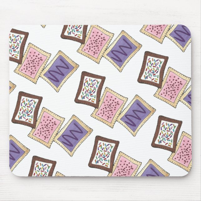 Mattiert Toaster Pastry Breakfast Junk Food Feinsc Mousepad (Vorne)