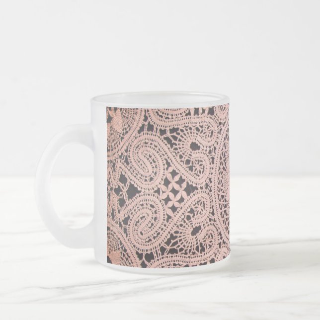 Mattierte 10 oz Mattierte Glass Tasse LACE (Links)