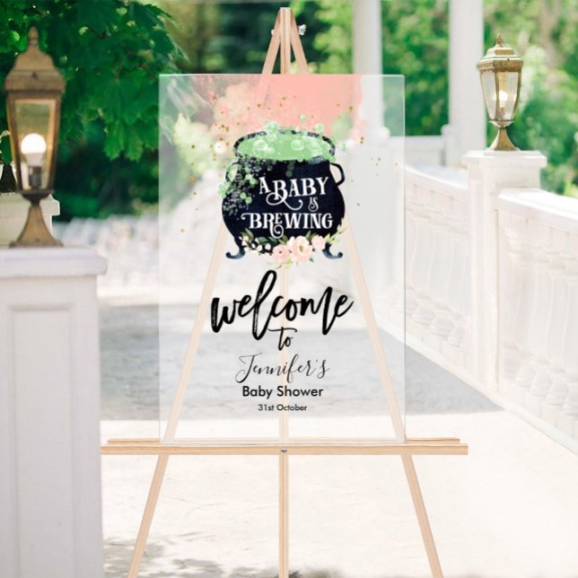 Mattierte Acrylic Begrüßung Halloween Babydusche Acrylschild (Von Creator hochgeladen)