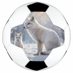 "Mattierte Anleihen: The Arctic Fox and their Cub" Fußball