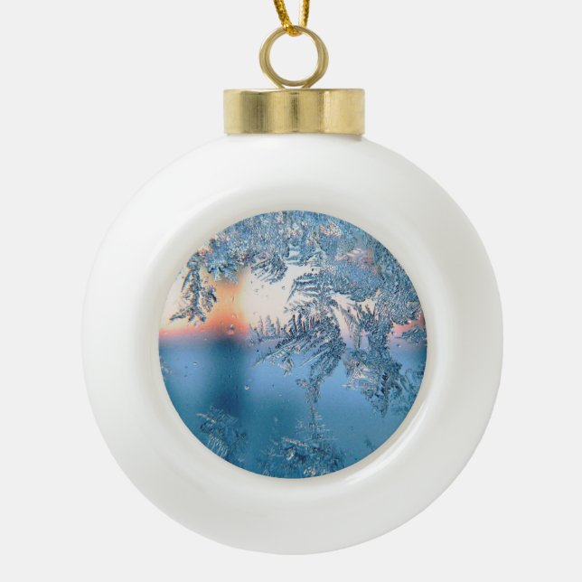 Mattierte Ansicht Keramik Kugel-Ornament (Vorderseite)