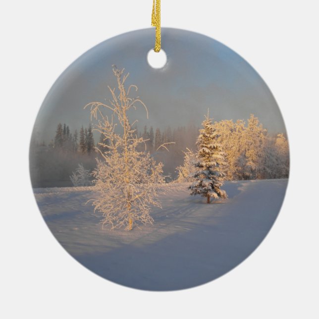 Mattierte Baum-Verzierung Keramik Ornament (Hinten)