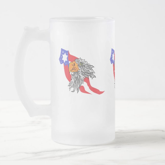 Mattierte Bier-Tasse: Adler Mattglas Bierglas (Links)