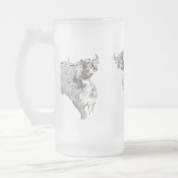 Mattierte Bier-Tasse: Buffalo ist auf dem Laufende