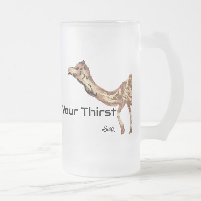 Mattierte Bier-Tasse : Durst stillen Mattglas Bierglas (Rechts)