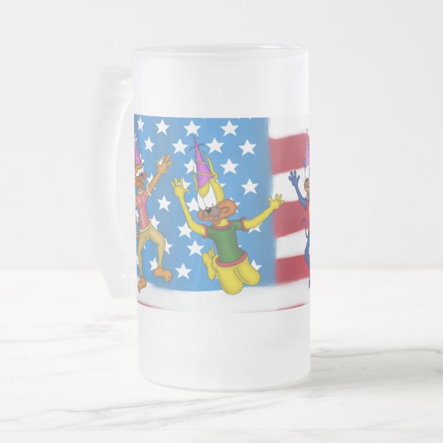 Mattierte Bier-Tasse Mattglas Bierglas (Vorderseite Links)