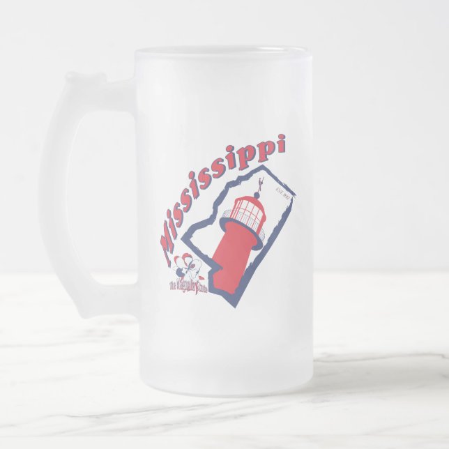 Mattierte Bier-Tasse Mississippis Mattglas Bierglas (Links)