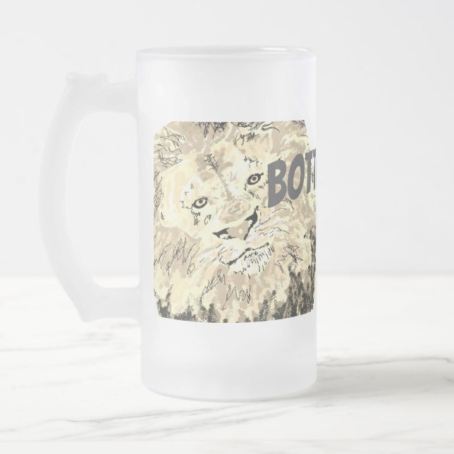 Mattierte Bier-Tasse : Teller hoch. Mattglas Bierglas (Links)