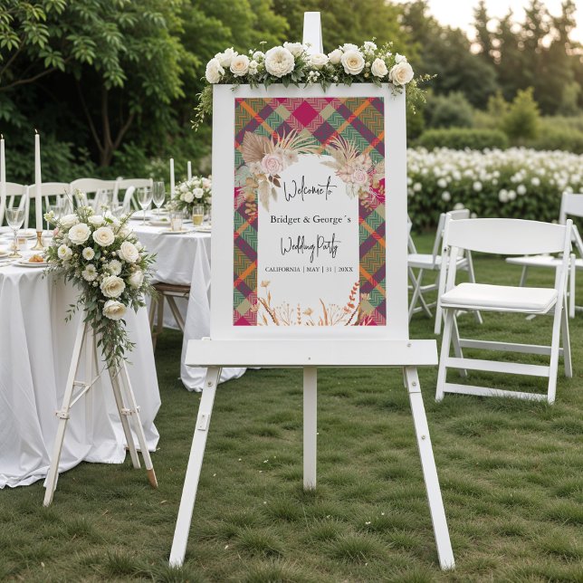 mattierte bunt schottische Herbsthochzeit Acrylschild (Von Creator hochgeladen)