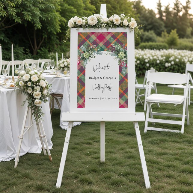 mattierte bunt schottische Herbsthochzeit Acrylschild (Von Creator hochgeladen)