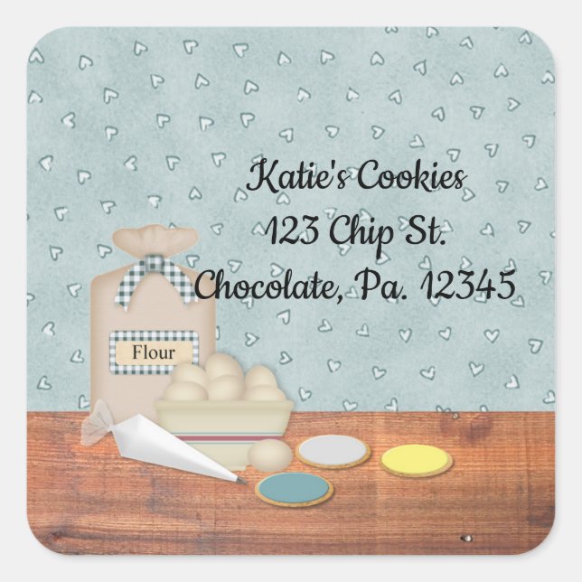 Mattierte Cookies Square Produktaufkleber (Vorderseite)