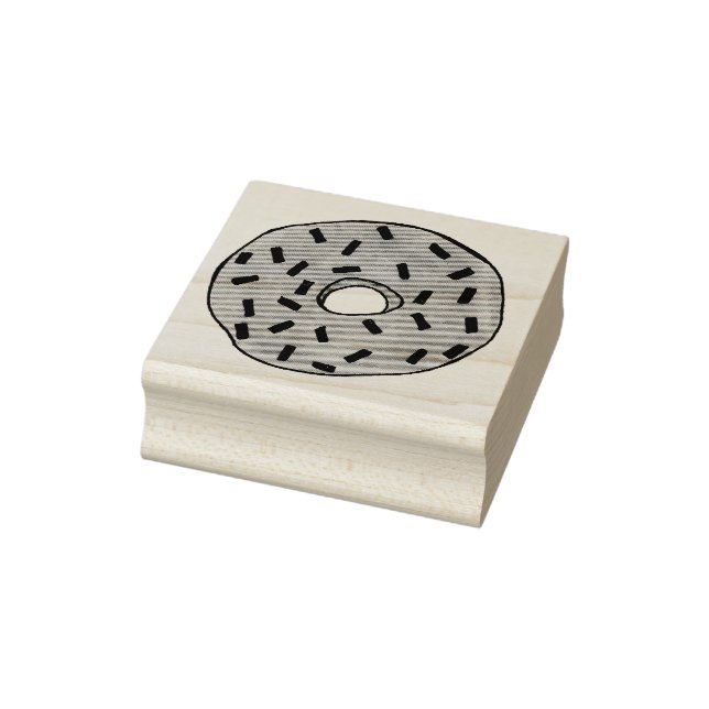 Mattierte Donut Doughnut mit Sprinklen Feinschmeck Gummistempel (Stempel)