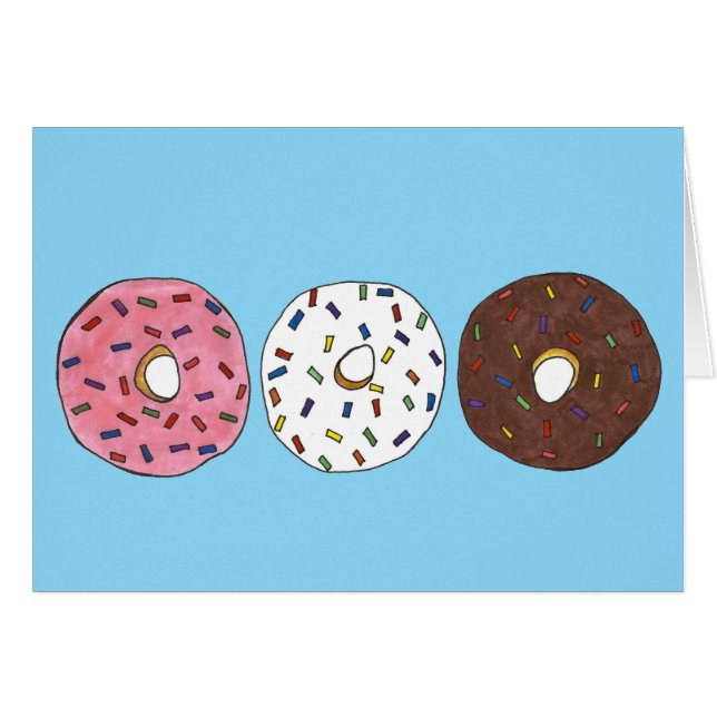 Mattierte Donuts Sprinkles Dughnut Frühstück Küche (Vorderseite (Horizontal))
