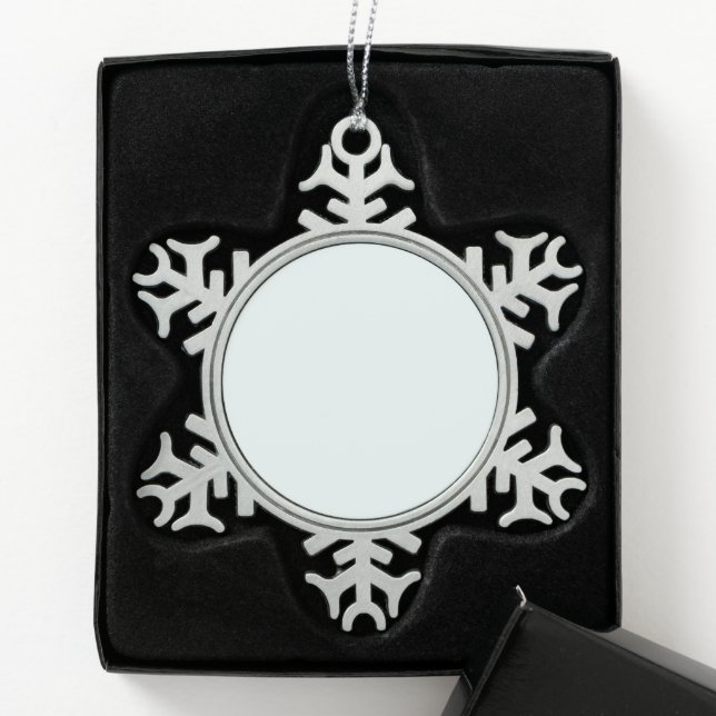 Mattierte Farbe | Classic | elegant Schneeflocken Zinn-Ornament (Box)