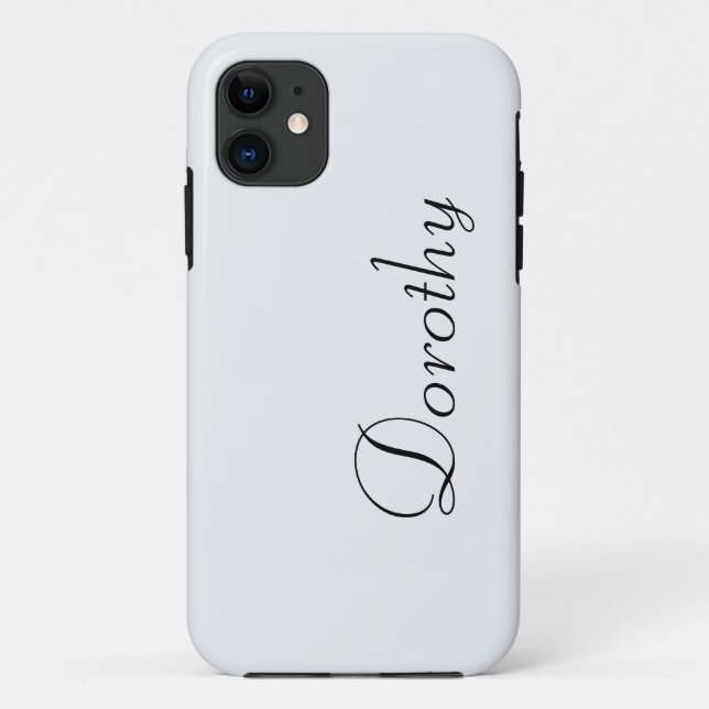 Mattierte Farbe | Minimalistischer Name Case-Mate iPhone Hülle (Rückseite)