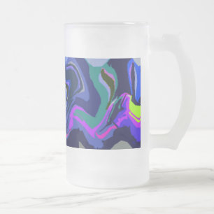 Mattierte Fiesta 3 (blau) Tasse aus Glas
