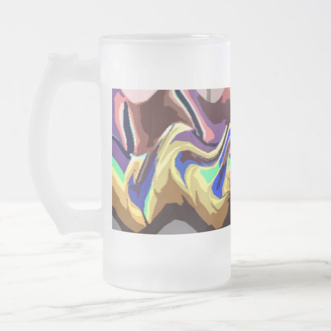 Mattierte Fiesta 5-Glas-Tasse Mattglas Bierglas (Links)