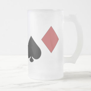 Mattierte Glas-POKER-TASSE Mattglas Bierglas