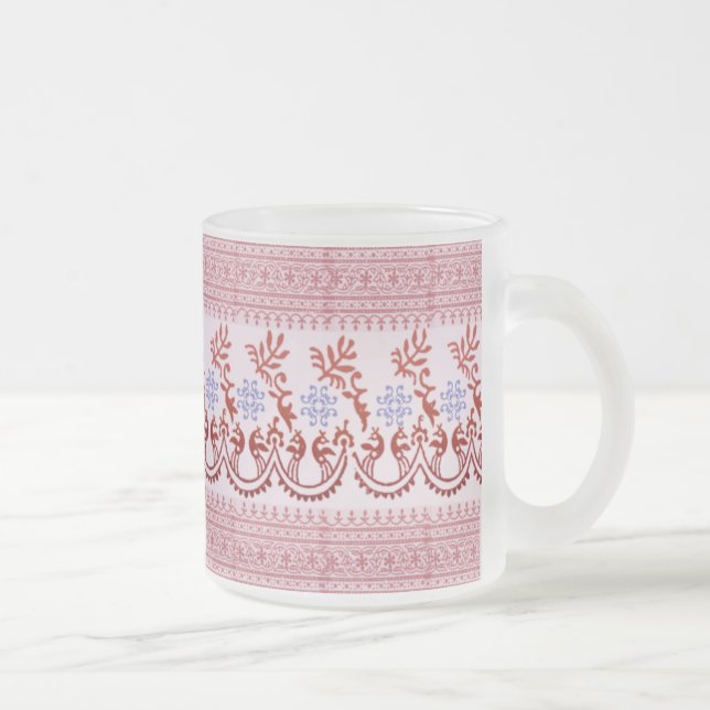 Mattierte GlasTasse - indisches Rot Mattglastasse (Rechts)