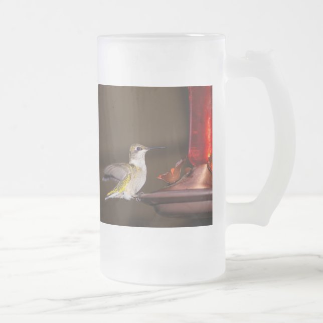 Mattierte Hummingvogel-Glashütte Mattglas Bierglas (Rechts)