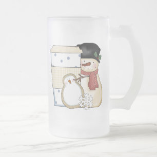Mattierte Kaffee-Tasse des WeihnachtsSnowman Mattglas Bierglas