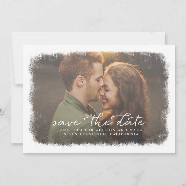 Mattierte Kanten Save the Date (Vorderseite)
