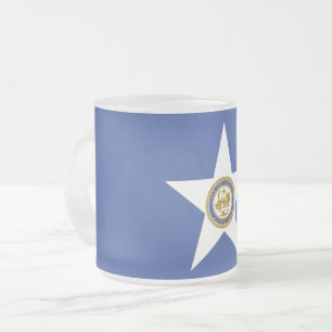 Mattierte kleine Tasse aus Glas - Flagge von Houst