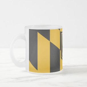 Mattierte kleine Tasse aus Glas mit Baltimore-Flag