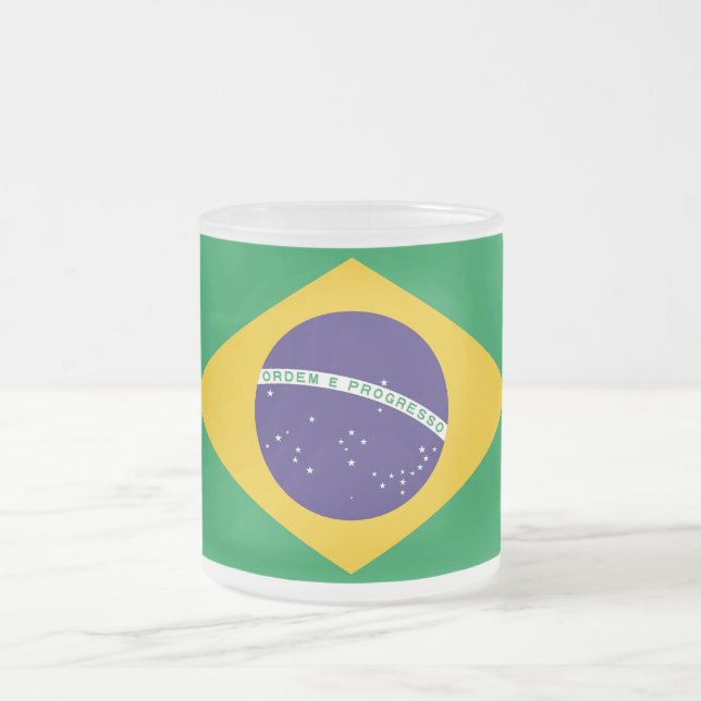 Mattierte kleine Tasse aus Glas mit brasilianische (Mittel)