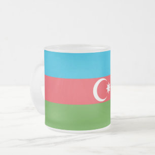 Mattierte kleine Tasse aus Glas mit der Flagge Ase