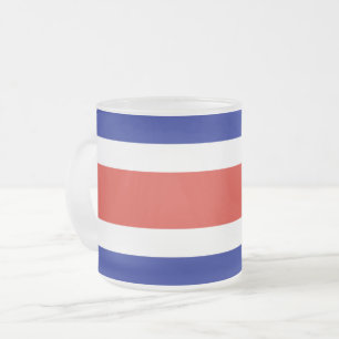 Mattierte kleine Tasse aus Glas mit der Flagge Cos