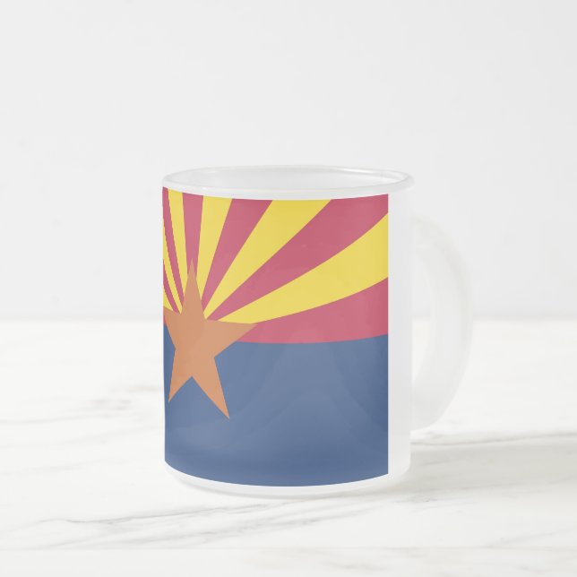 Mattierte kleine Tasse aus Glas mit der Flagge von (VorderseiteRechts)