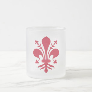 Mattierte kleine Tasse aus Glas mit Florenz