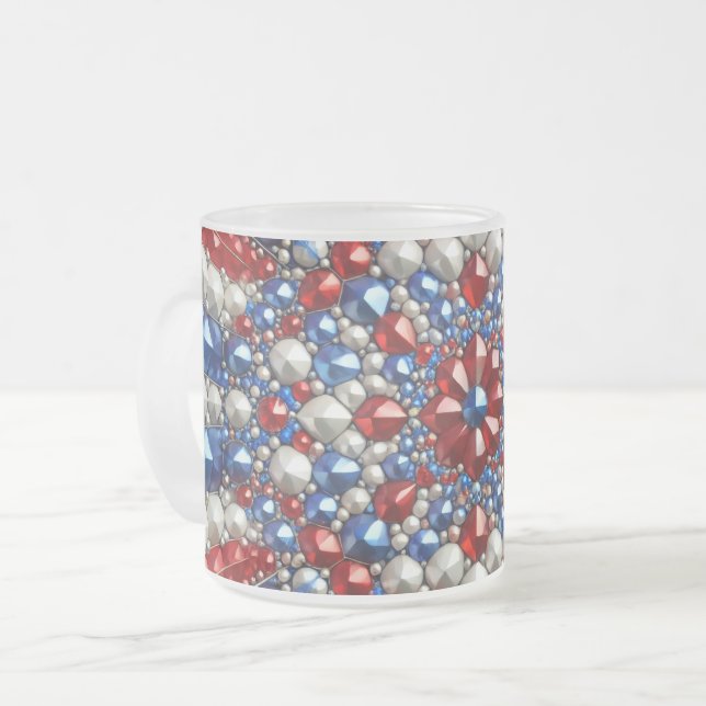 Mattierte kleine Tasse aus Glas mit niederländisch (Vorderseite Links)