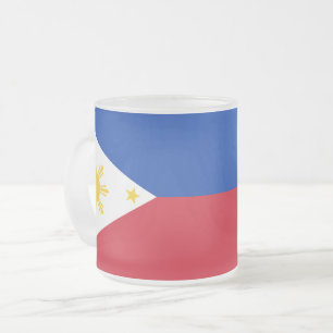 Mattierte kleine Tasse aus Glas mit philippinische