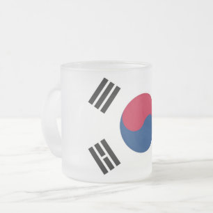 Mattierte kleine Tasse aus Glas mit südkoreanische