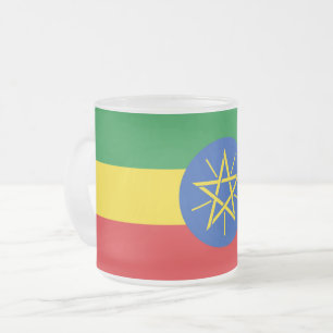 Mattierte kleine Tasse mit äthiopischer Flagge