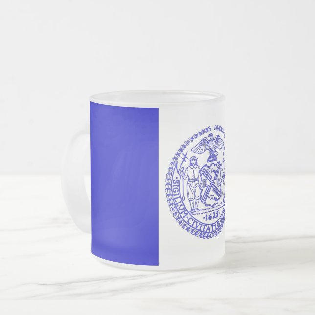Mattierte kleine Tasse mit der Fahne von New York  (Vorderseite Links)