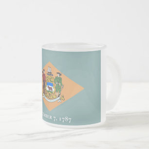 Mattierte kleine Tasse mit der Flagge von Delaware