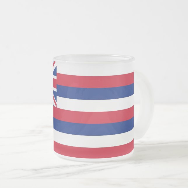 Mattierte kleine Tasse mit Hawaii-Flagge (VorderseiteRechts)