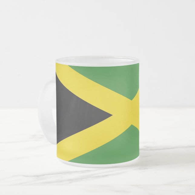 Mattierte kleine Tasse mit jamaikanischer Flagge (Vorderseite Links)